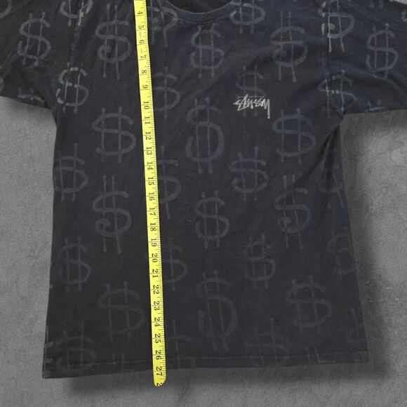 Vintage Y2k Stussy Reflective Dollar Sign Graphic Streetweat Tee Medium READ - Picture 6 of 7